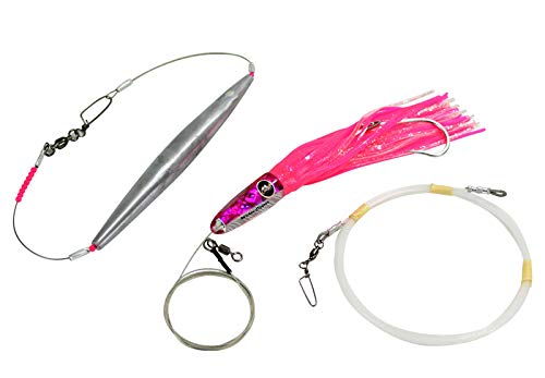 High Speed Wahoo Lures - Wahoo Clippers - color: Pink, size: Rigged with Trolling Weight