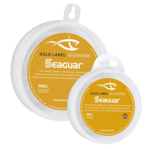 Seaguar Gold Label Fresh & Saltwater Fishing Leader Line, 100% Fluorocarbon - size: 15lb/50yds