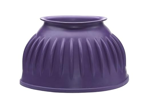 DS - Rubber Pull-On Bell Boots for Horse Riding, Color: Purple, Size: Small