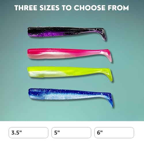 DuraTech® Paddle Tail - color: Blue/Pearl White, size: 5" - Pack of 5