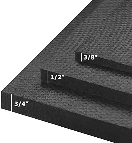 American Floor Tiles - Heavy Duty Stall Tiles - Stable/Horse Tiles - Thick, Durable Rubber Flooring Solid Black 8' x 16' Set 1/2" Thick (32 Tiles Total)