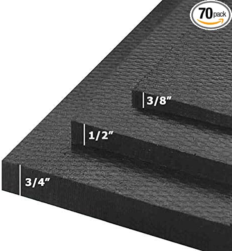 American Heavy Duty Stall Mats - Stable/Horse Mats - Thick, Durable Rubber Flooring - Solid Black 14' x 20' Set 3/4" Thick (70 Tiles Total)