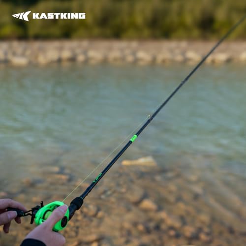 KastKing Zephyr Dual Tip Fishing Rod, Lightweight KastFlex IM6 Graphite Spinning & Casting Rod with Zirconium Oxide Ring Guides, Hook Keeper, EVA Grip, PTS Power Transition System - size: 7'0"-M/MH-Fast(2 Pcs+ Extra Tip), style: Casting