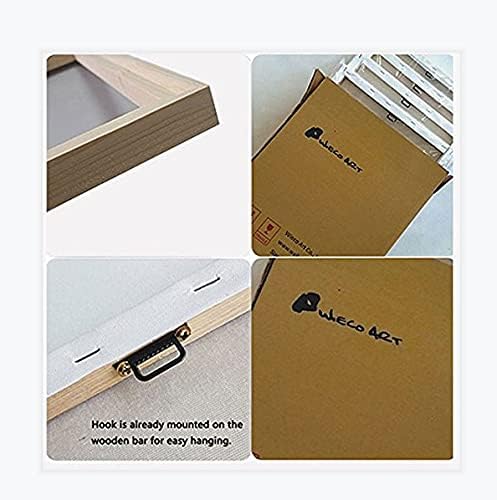 Wieco Art -Stretched and Framed 100% Hand-painted Modern Canvas Wall Art