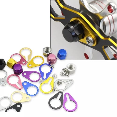 Baitcasting Fishing Reel Screw Nut Locking Cap Crank Handle Compatible with Abu Daiwa Okuma - color: Silver, style: Right