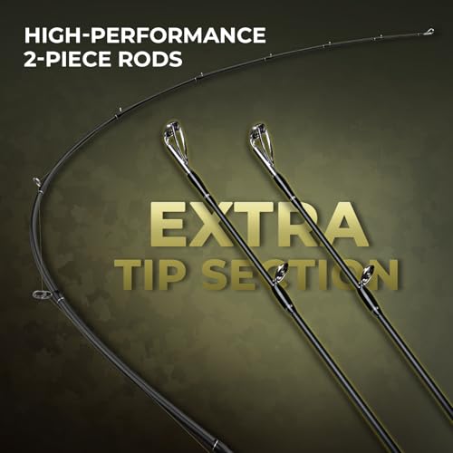 KastKing Spartacus Defender Twin-Tip Fishing Rod and Reel Combo, Spinning & Baitcaster Combo, KastFlex IM7 Graphite 2-Piece Blanks with Backup Tip Section, PTS System, EVA Handles - style: Cast: Right Reel, 6'6"- M Rod(2pcs+ Extra Tip)