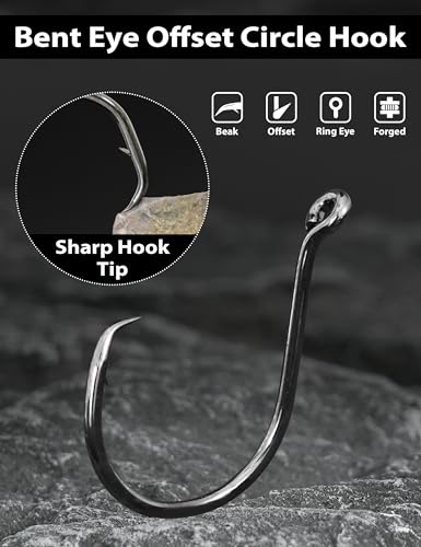 BLUEWING 3Pcs Pompano Rigs for Surf Fishing Pre-Rigged with Floats, High-Low High Carbon Steel Circle Hooks Saltwater Fish Tackle - size: 1/0 - 3pcs