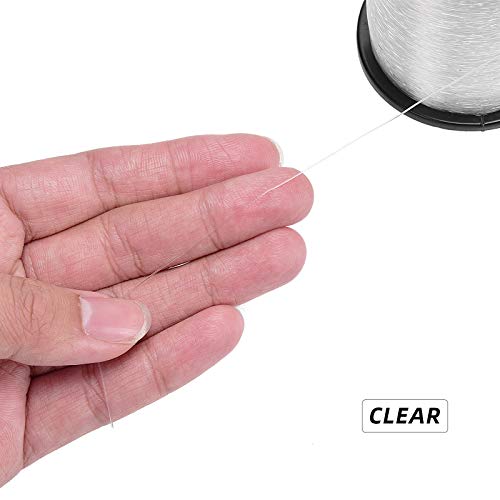 SF Monofilament Fishing Line Premium Spool X-Strong Mono Nylon Material Leader Line for Saltwater Freshwater 8/10/12/15/20/25/30/40/50/60/80/100LB - color: Clear, size: 10LB/0.012in/1500Yds