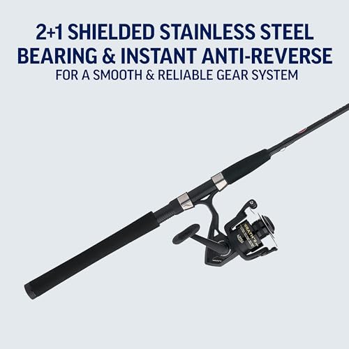 Penn Wrath II Spinning Reel and Fishing Rod Combo - size: 5000 Size Reel - 8' - Medium Heavy - 2pc