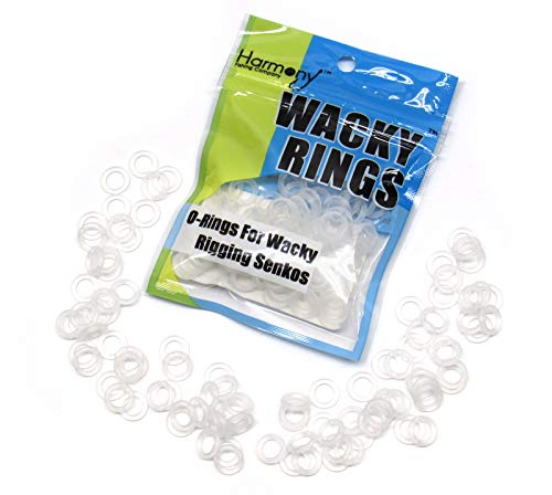 (100pk) – O-Rings for Wacky Rigging Senkos/Worms/Soft Stickbaits – Bait Saver Orings for Senko Worm – Save Your Baits from Tearing While Wacky Neko Rigging - color: Clear, size: 6”+ Senko (5/16” ID)