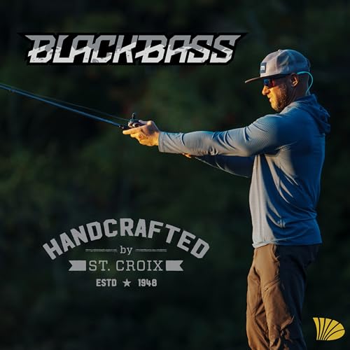 St. Croix Rods Black Bass Casting Rod, RIC, Premium Quality, Durably Sensitive, High Performing Casting Rod - style: 6'8" Medium/X-fast 2 Pc.