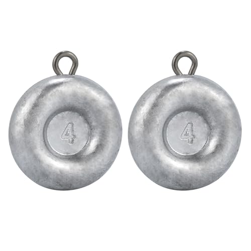 Dr.Fish Fishing Coin Sinkers Lead Fishing Weights Disc Weights No Roll Freshwater Saltwater River Bank Surf Fishing Catfishing - size: 3oz/5 Pack