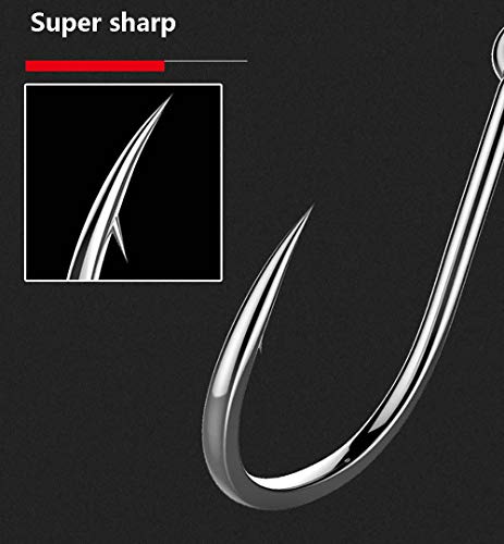 Dyxssm 150pcs/lot Circle Fishing Hooks Extra Strength Octopus Barb Fishing Hook with Offset Ponit - size: 4/0# (150pcs)