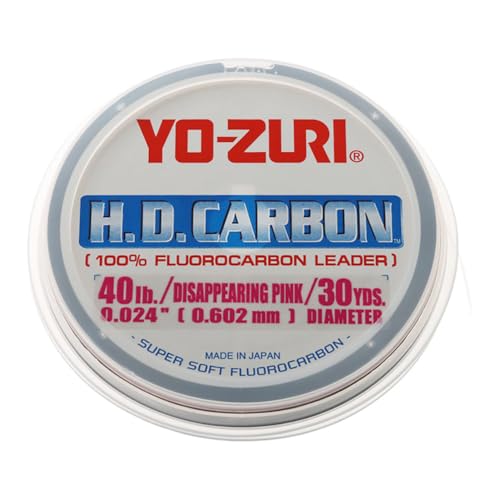 Yo-Zuri HD Disappearing Pink Fluorocarbon Leader 30YD 40LB