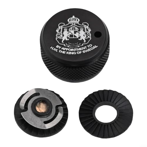 Spool Tension Mechanical Brake Knob for ABU-3/3.5/4/P5 Series, Spool Mechanical Aluminum Alloy Brake Knob with internal sound baitcast reel, Fish Reel Fishing Supplies(black) - color: black