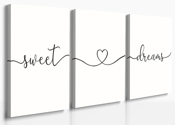 GUBIYU Sweet Dreams Wall Art for Bedrooms