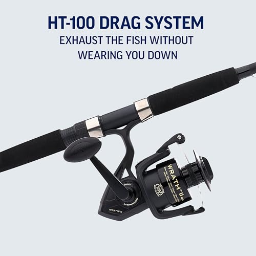 Penn Wrath II Spinning Reel and Fishing Rod Combo - size: 5000 Size Reel - 8' - Medium Heavy - 2pc
