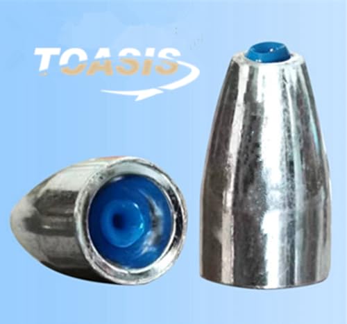 TOASIS Fishing Steel Weights Rubber-core Tube Sinkers - style: 10g/0.35_oz-15pcs