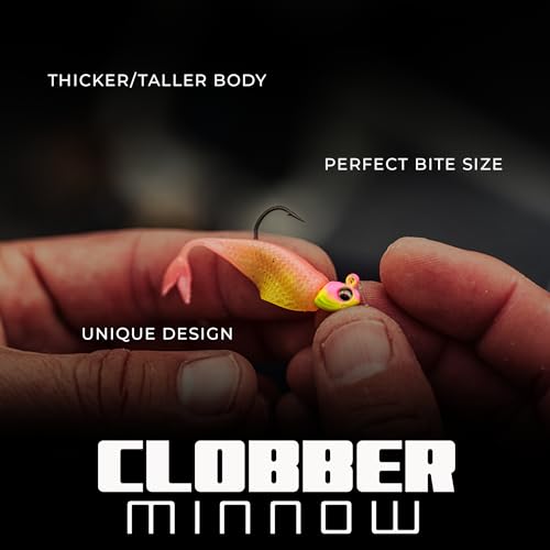 6th Sense – Clobber Minnow 2" – Soft Plastic Minnow – Crappie/Panfish Fishing – FFS Sonar Bait – (12 per Pack) Made in the USA - color: Green Gizzard