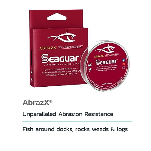 Seaguar AbrazX Freshwater Abrasion Resistant Fluorocarbon Fishing Line for Docks, Rocks, Weeds, & Logs - Multiple Sizes - style: 10lbs/1000yds