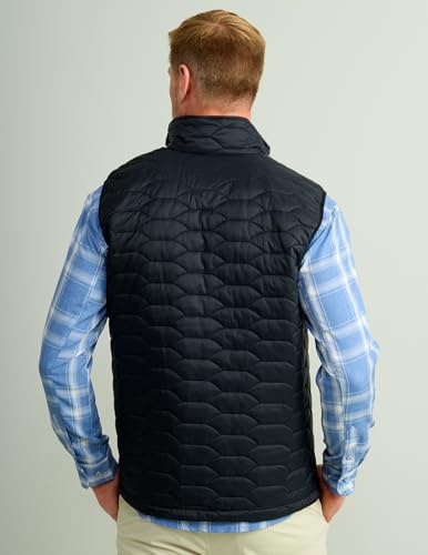 HUK - Men's Scale Vest, DWR Insulated Performance Fishing Vest - color: Black, size: Small
