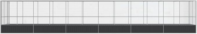 Galvanized Steel Large Flight King Bird Cage with Extension, Steel Outdoor Aviary, Outdoor Indoor Large Bird Cage Aviary Pet House for Cockatiels African Parakeets, 490.6"x81.5"x83.5",-314