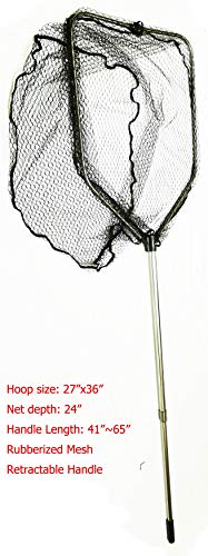 KUFA Sports Fishing Landing net Fishing net Fishing Carry Bags - style: Extra Large Telescope Net (Hoop:27x36; Handle:41-65")