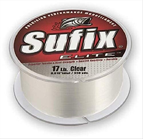 Sufix Elite 8 lb Fishing Line (Yellow, Size- 330 YD Spool) - color: Clear