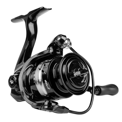 Handing LITE II Spinning Reels Freshwater Spinning Fishing Reels 14.33 Lbs Max Drag Ultra Smooth 5.2:1 Gear Ratio Aluminum Spool 3+1 BB Handle Interchangeable - size: Size 1000