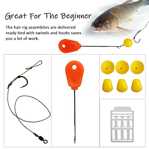 Dovesun Carp Fishing Hair Rigs Carp Fishing Equipment with Baits Hooks Accessories 41PCS/151PCS - color: Size#2-41PCS