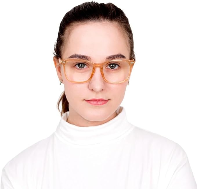 YEIN Bifocal Reading Glasses with Blue Light Blocking Lenses, Bifocal Reader for Women and Men, Vintage Square frame with Spring Hinge (+1.00/+4.00 magnification)