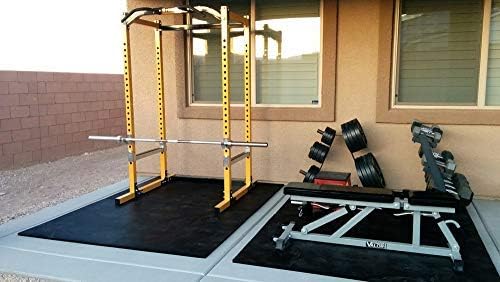 American Heavy Duty Rubber Stall Mats - Stable/Horse Thick, Durable Black 4 Center Tiles 3/8" Thick Expansion Set