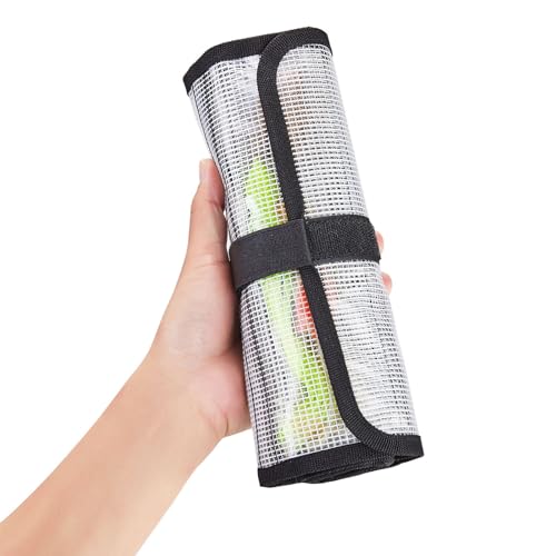 Roll Up Fishing Lure Wraps Set-Durable Lure Bag 6 Pocket PVC Protective Cover Saltwater Hook Covers Fabric Lure Protector Trolling Lure Tackle Box - color: Clear 1-pack, size: 23" X 9"