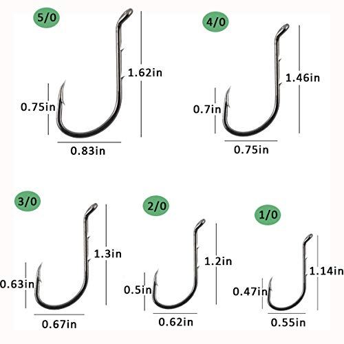 Fishing Baitholder Hooks - 100pcs Barbed Shank Sharp Strong High Carbon Steel Octopus Bait Holder Hooks for Freshwater Saltwater Live Bait Fishing - size: 3/0-100PCS