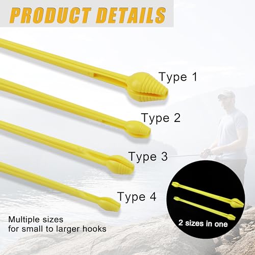 Plastic Fishing Hook Disgorger Snelled Fish Hook Remover Tool Portable Unhook Tool Fish Extractor Detacher Dehooker Fishing Gear Accessories - size: LARGE-4PCS SMALL-4PCS