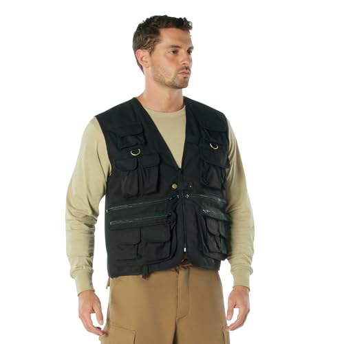 Rothco Uncle Milty Travel Vest - Outdoor Fishing Camping 17 Cargo Pocket Jacket - color: Black, size: X-Large