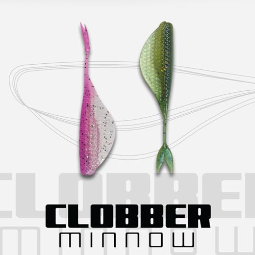 6th Sense – Clobber Minnow 2" – Soft Plastic Minnow – Crappie/Panfish Fishing – FFS Sonar Bait – (12 per Pack) Made in the USA - color: Green Gizzard