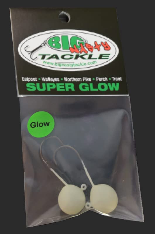 Big Nasty Tackle™ Super Glow Pout Pounder Jigs (1 oz.) (1 Pack) - color: Neon Green