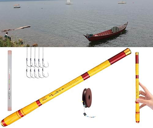 Carbon Fiber Tenkara Fishing Rod Kit Bank Poles for Catfishing All Waters - size: 11.8FT-3.6m kit