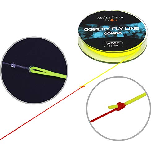 100FT WF3F WF5F WF8 Fly Fishing Line Combo Weight Forward Fly Line with Braided Backing Tapered Leader Preload Fly Line with Welded Loop - color: Moss Green, size: WF 5F Fly Line Combo