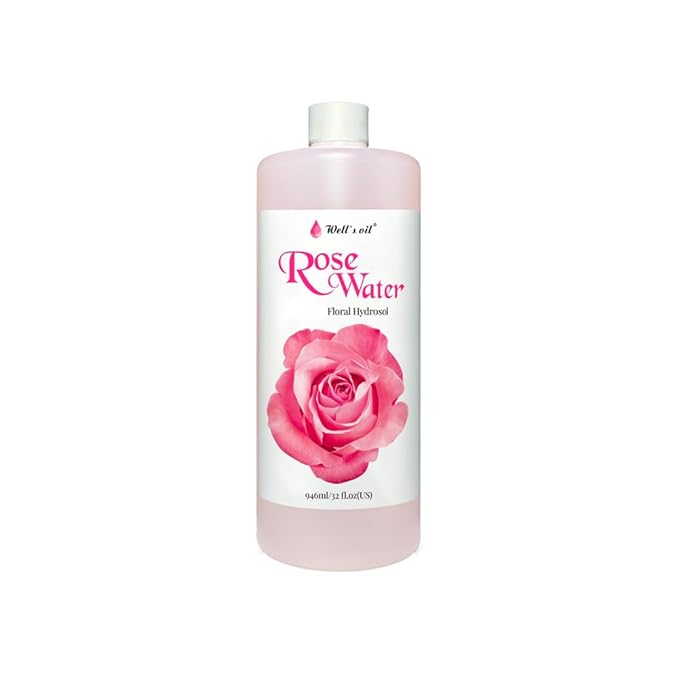 Well's Oil Rosewater Mist Spray (32 Fl oz) – Hydrates, Soothes & Refreshes | 100% Natural | No Chemical | for All Skin and Hair Types