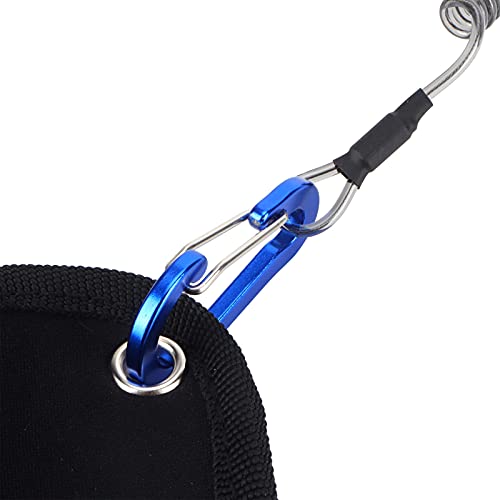 Fishing Pliers Saltwater, Split Pliers Hook Remover, with Safety Lock, Split Pliers Tools, with Sheath and Lanyard, Aluminum Alloy Multi Function Fish Tools - color: Blue Silver