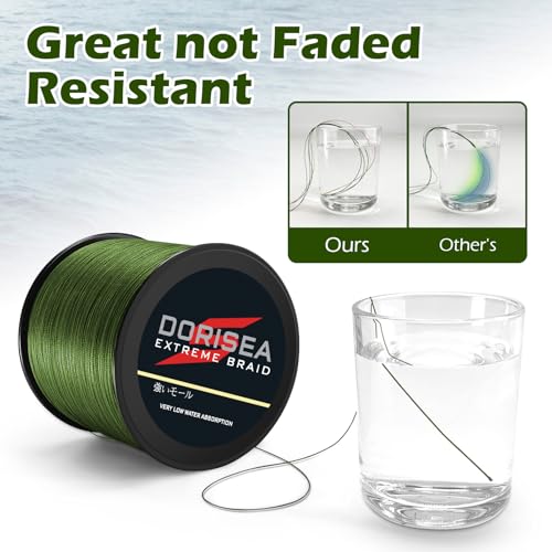 Extreme Braid 100% Pe Moss Green Braided Fishing Line 109Yards-2187Yards 6-550Lb Test Fishing Wire Fishing String Incredible Superline Zero Stretch - size: 100m/109Yards 90lb/0.50mm