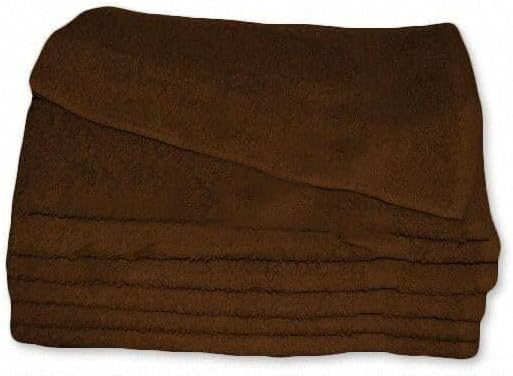 Towel Supercenter 16x27 Salon Hand Towels, 100% Cotton, Brown, 60 Pack