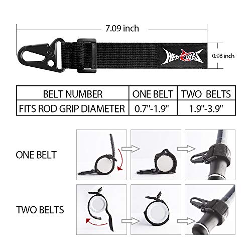 HERCULES M4 Fishing Lanyard, Fishing Pole Tether, Kayak Paddle Leash, Heavy Duty Retractable Coiled Lanyard for Fishing, Rods, Pliers, Boating, Paddles, Kayak - color: Paddle Leash (17.7" Plus)