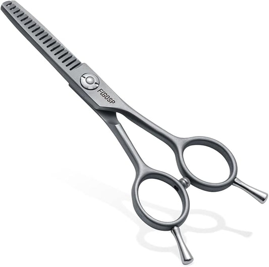 4.5" Thinning Shears for Dogs Grooming Face with Safety Round Tip for Small Dogs Face Paw Ears Trimmer Professional Small Cat Grooming Scissors (4.5" Blender, Gray)