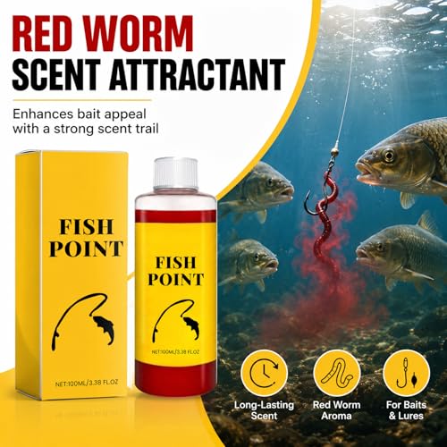 Concentrated Fish Attractant Liquid, Red Worm Liquid Spray, Bait Scent Attractor for Freshwater Fishing, Improves Bite Response - color: 3PCS