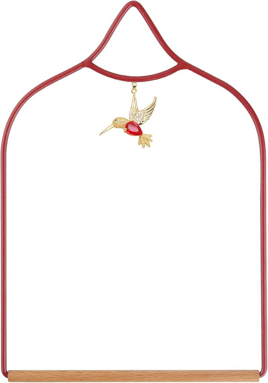 Hummingbird Swing - Metal Hummingbird Swings and Perches with Wooden Dowel for Outdoor Garden Patio Backyard Hanging, Bird Essentials