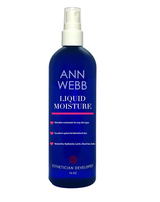 Liquid Moisture Mist - Face Mist Hydrating Spray Rejuvenates, Refreshes, Soothes & Invigorates Skin Non-Greasy Lightweight for extra hydration. Light, fresh, orange/mint scent (16oz)