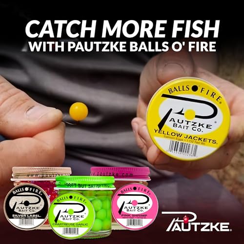 Pautzke Balls O' Fire Salmon Eggs Bait - Real Salmon Eggs for Trout Fishing, Soft Fish Eggs for Salmon Fishing, Can Be Used as Single Egg Salmon Bait or Salmon Egg Sacks - color: Tyee